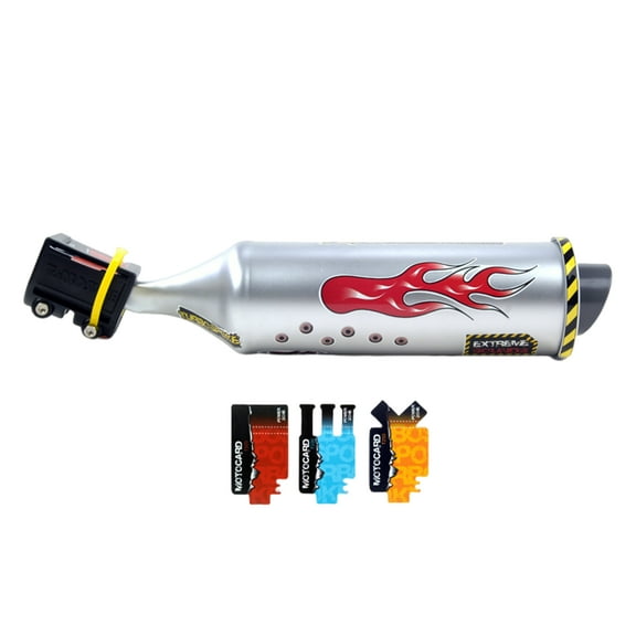 Happydeer Bicycle Exhaust Pipe with 6 Sound Effects MTB Road Mountain Bike Sound Maker Motorcycle Turbo Sound Exhaust System Bike Accessories