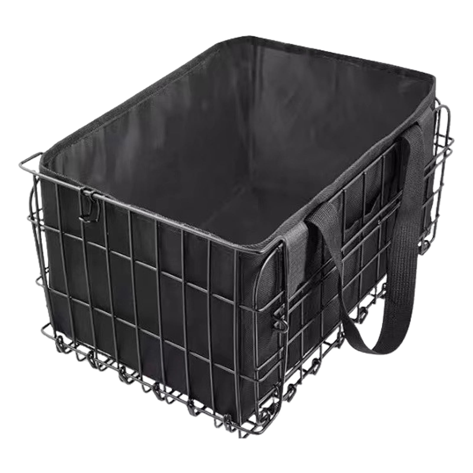 Happydeer Bike Rear Storage Basket with Liner Foldable Heavy Duty Large ...