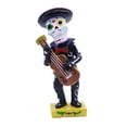 thumbnail image 1 of Happydeer Black Mariachi Band Skeleton Statue Halloween Day of The Dead Skull Figurine Resin Collectible Folk Musician Players Ornament for Home Decor (Type B), 1 of 13