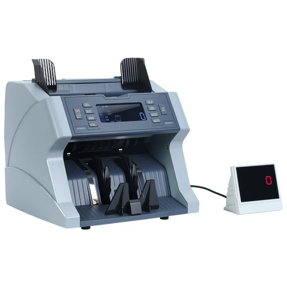 Happydeer Cash Counting Machine, XD-500 Money Counter Machine, Mixed Denomination Cash Counter with LCD Display, Support USD And Euro, UV/MG/IR/HLF/DBL/SIZE Counterfeit Detection Bill Counter
