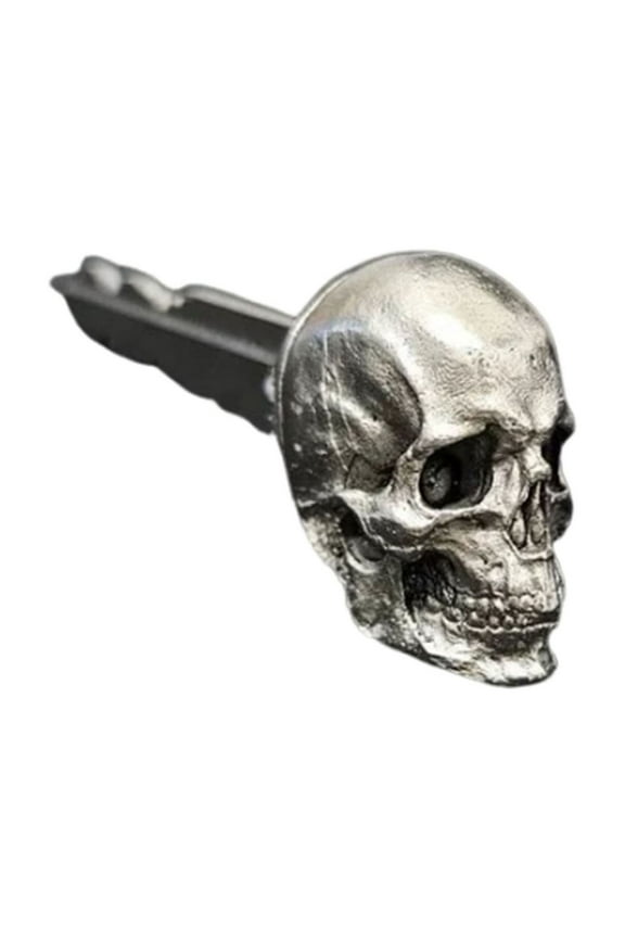 Demon Skull Key Pendant Simple Installation Universal Decorative Demon Skull Key Modified Demon Skull Key Ornament (Silver)