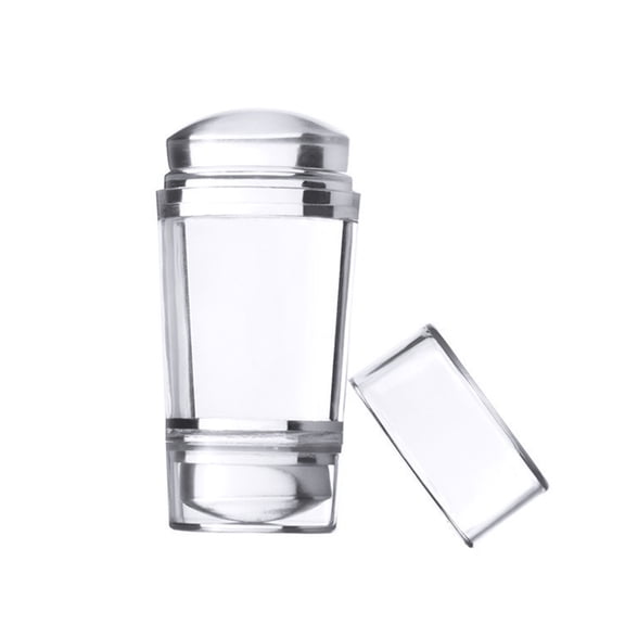 Happydeer Double Head Nail Stamper Non-Deformed with Scraper Silicone Seal Nail Stamping Printing Tips Tool for Manicure