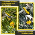 thumbnail image 1 of Happydeer Electric Chain Saw, Handheld Chainsaw 2 in 1 Cordless Pole Saw & Mini Chainsaw, 0.9-5.9ft Retractable Extension Pole, 6-inch Brushless High Branch Saw, 2 x 1.5Ah Battery, 1 of 10