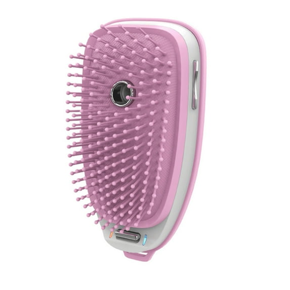 Happydeer Electric Massage Comb Vibration Spray Hydrating Anti-static Hair Restoration Scalp Massage Care Detachable Brush Head Thicker Fuller Anti-Tangle Hair Brush