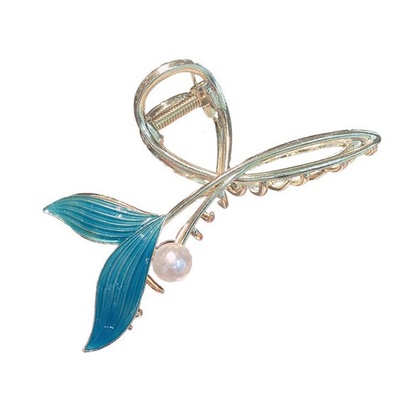 Happydeer Flower Hair Claw Clip Non Slip Strong Hold Tulip Sunflower Rose Fishtail Hair Clamp Women Long Thick Thin Curly Hair Clip Fashion Accessories