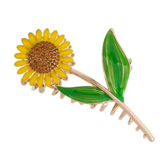 Happydeer Flower Hair Claw Clip Non Slip Strong Hold Tulip Sunflower Rose Fishtail Hair Clamp Women Long Thick Thin Curly Hair Clip Fashion Accessories