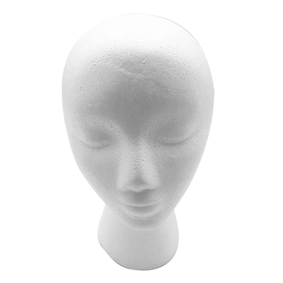 Happydeer Foam Female Mannequin Head Hat Wig Holder Headwear Display Model Shooting Props
