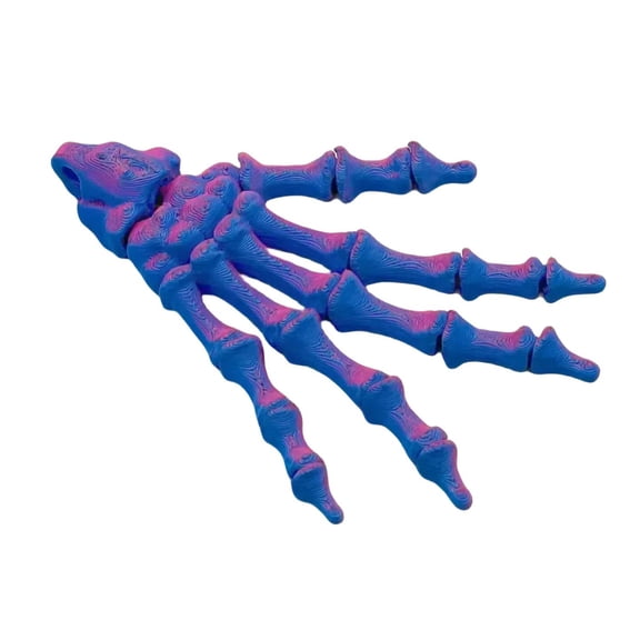 Happydeer Ghost Hand Decoration Realistic 3D Printed Skeleton Hand Model Haunted House Ornament DIY Project Accent (, Blue Purple)