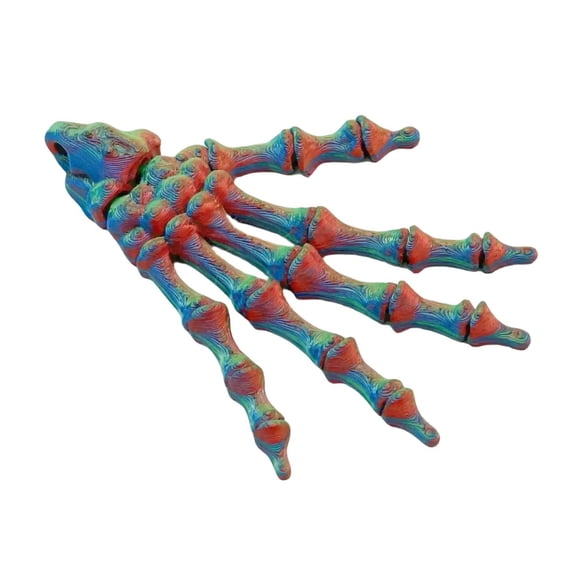 Happydeer Ghost Hand Decoration Realistic 3D Printed Skeleton Hand Model Haunted House Ornament DIY Project Accent (, Red & Blue & Green)
