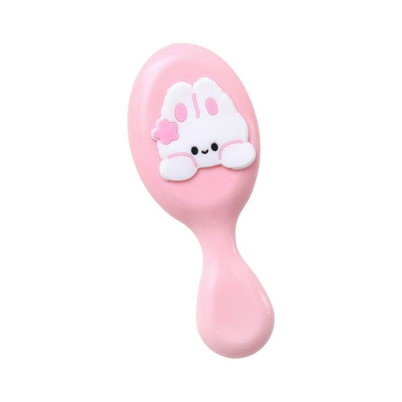 Happydeer Girls Mini Hair Brush Soft Bristles Scalp Massage Cartoon Vegetable Animal Portable Hair Detangling Styling Comb Kids Hairdressing Tools Birthday Gift