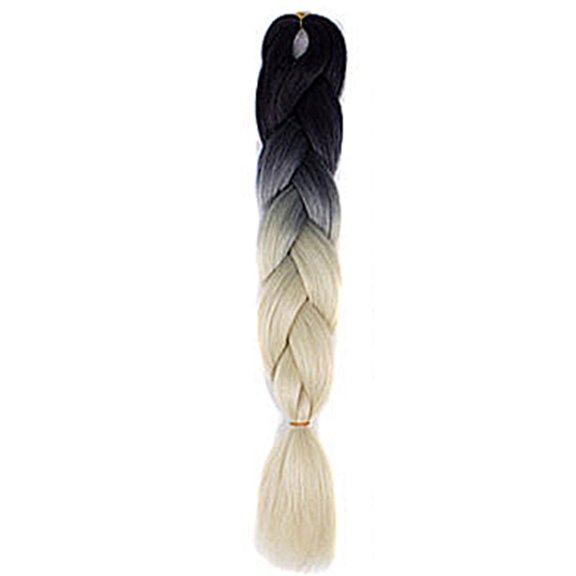 Happydeer Gradient Color Wig Women Fashion Braided Hair Extension for Club