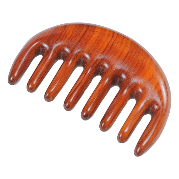 Happydeer Hair Comb Anti-static Round Edges Thickened Pressing Acupoints Polished 5/8 Teeth Meridian Massage Sandalwood Wood Comb Home Supply