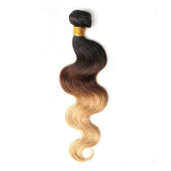 Happydeer Hair Weave Gradient Extension Human Hair Long Curly Body Wave for Women