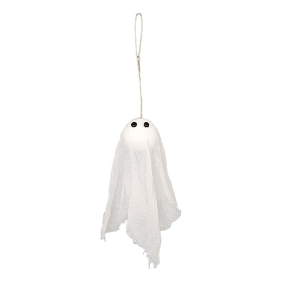 Happydeer Halloween Hanging Ghost Decoration Small White Cloth Ghost Ornaments for Farmhouse Yard Lawn Haunted House Party Decor (1pc)