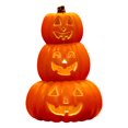 thumbnail image 1 of Happydeer Halloween Pumpkin Lamp Spooky Light Up Pumpkin Figurine Glowing Decorative Pumpkin with LED Light for Haunted House Halloween Home Garden Decor (Type I), 1 of 7