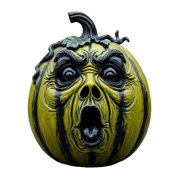 Happydeer Halloween Pumpkin Statue Ghost Resin Figurine Scary Pumpkin Doll for Yard Office Indoor Outdoor Unique Halloween Gifts for Adults (, Type C)