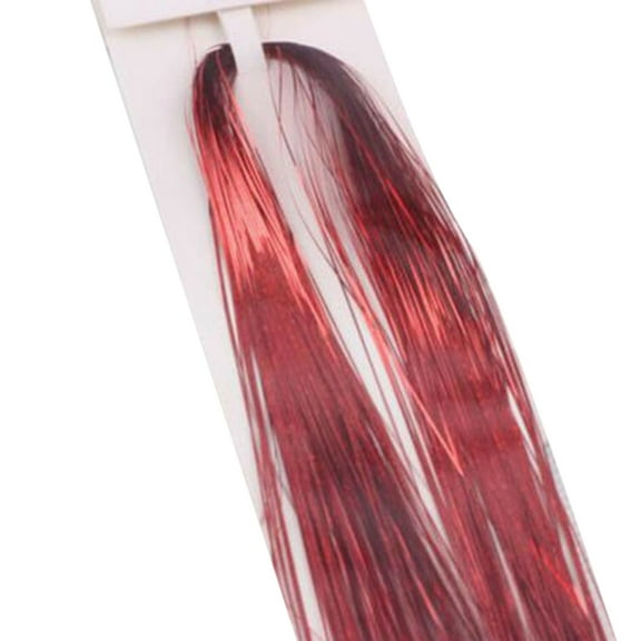 Happydeer Heat Resistant Glitter Long Straight Wig Shiny Seamless Hair Extension Hairpiece