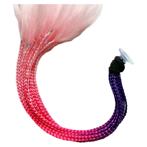 Happydeer Helmet Braids Ponytail Style Breathable Vibrant Colors Women Motorcycle Helmet Braid Hair for Female