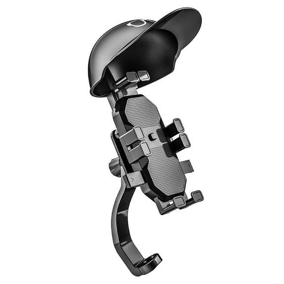 Happydeer Helmet Style Mobile Phone Holder One-Hand Operation Adjustable Angle Anti-Shake High Stability 360-degree Rotatable Universal Phone Mount