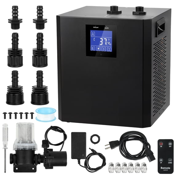Happydeer Ice Bath Chiller 300L(87Gal), 300W Cold Plunge Water Chiller with Touch Screen & Remote Control, Efficient Cooling System for Home Ice Bath Tub, Fish Tank, Quiet Operation