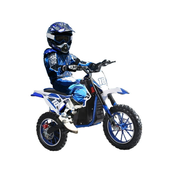 Happydeer Kids Ride on Motorcycle, Electric Dirt Bike 36V 25KM/H Rocket Electric Motocross Bike, Off Road Mini Motorcycle with Mechanical Disc Brakes, Blue