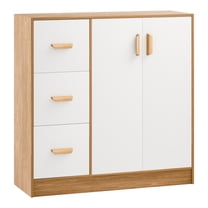 Happydeer Kitchen Storage Sideboard with 3 Drawers and 2 Doors, Storage Cabinet, Kitchen Pantry Cabinet Hutch