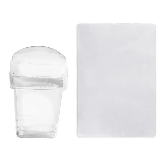 Happydeer Lady Nail Stamper Exquisite Silicone Transparent Easy to Clean Nail Stamper Scraper Set Nail Beauty Tool