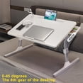 thumbnail image 1 of Happydeer Laptop Desk for Bed, Adjustable Laptop Stand Table with USB Light & Fan, Portable Laptop Bed Tray Table for Adults,Kids, Foldable Lap Tablet Table for Sofa Couch, White, 1 of 12
