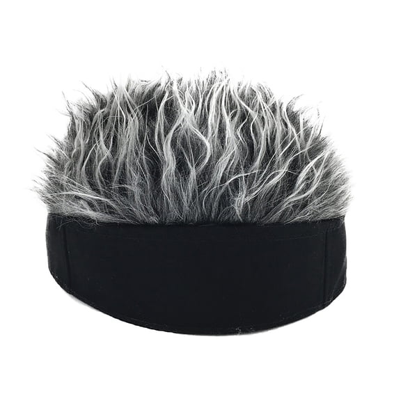 Happydeer Men Retro Short Wig Headband Hip Hop Hooligan Cap Beanie Cosplay Fake Hair Hat