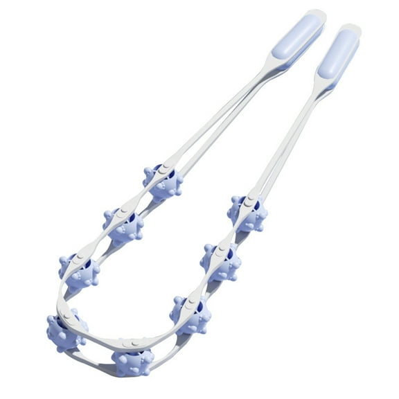 Happydeer Meridian Dredging Muscle Relaxation Body Massage Roller 8 Balls Ergonomic Handle Roller Type Back Strap Massager Health Beauty