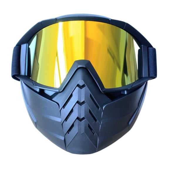 Happydeer Motorcycle Goggles with Full Face Guard Breathable Windproof Ultralight Adjustable Cycling Skiing Glasses