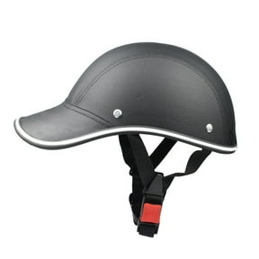 Happydeer Motorcycle Half Helmet Impact Resistant Wide Brim Design High Strength Soft Liner Shockproof Adjustable Bike Motorcycle Half Helmet Baseball Caps Cycling Supplies