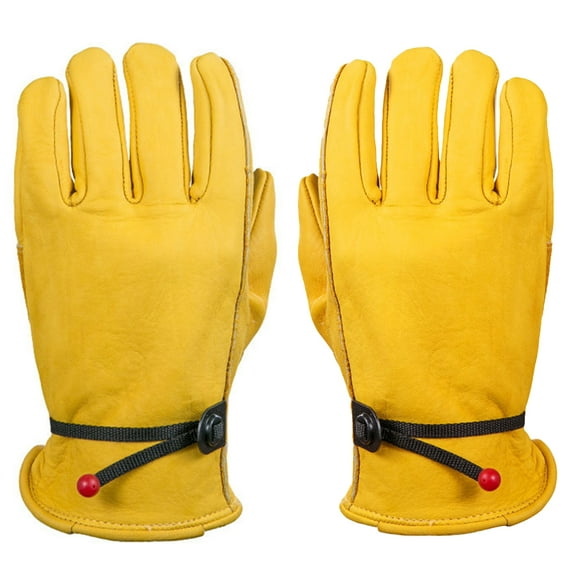 Happydeer Motorcycle Leather Genuine Cowhide Full Finger Protective Safety Work Gloves