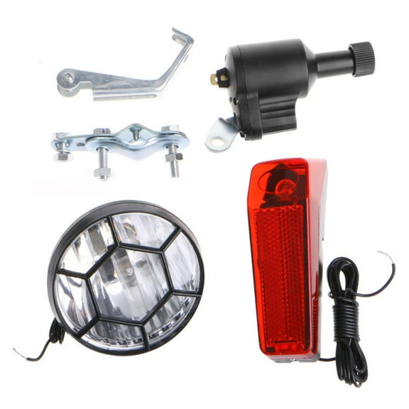 Happydeer Motorized Bike Bicycle Friction Generator Dynamo LED Head Tail Light Accessories