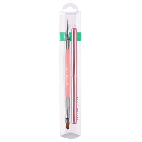 Happydeer Nail Art Pen Comfortable Grip Acrylic Rod Flexible Soft Nylon Bristle UV Gel Nail Polish Design Multifunctional Double Heads Nail Brush Pen Nail Salon Supplies
