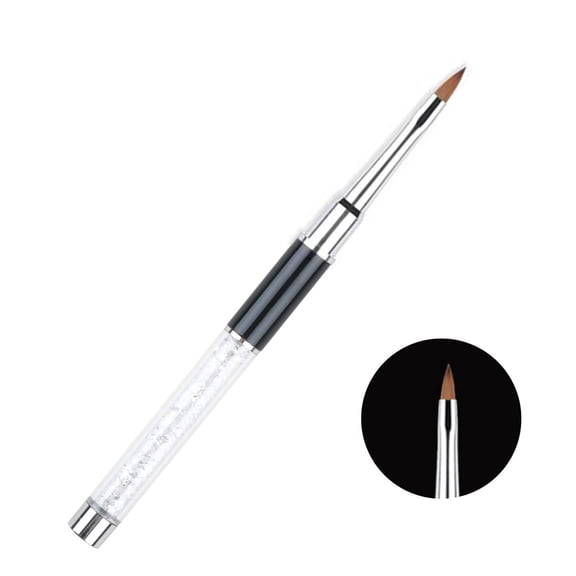 Happydeer Nail Liner Brush Handheld Ergonomics Handle Ultra Thin Glitter Brush Powder Nylon Gradient Pen Nail Art Brush for Manicure