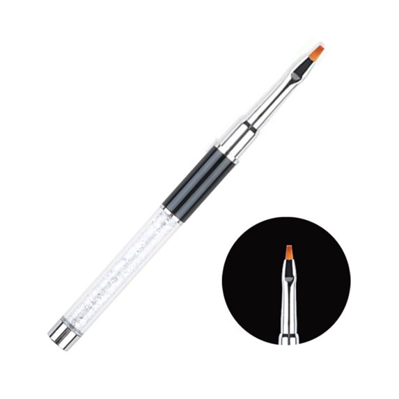 Happydeer Nail Liner Brush Handheld Ergonomics Handle Ultra Thin Glitter Brush Powder Nylon Gradient Pen Nail Art Brush for Manicure