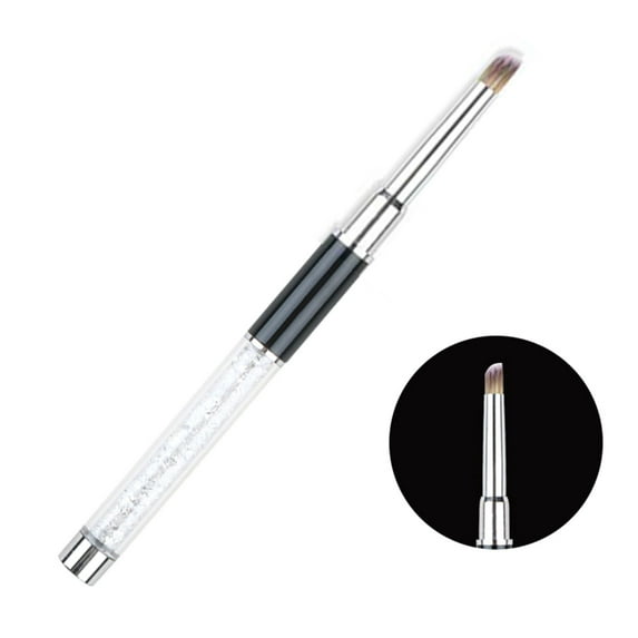 Happydeer Nail Liner Brush Handheld Ergonomics Handle Ultra Thin Glitter Brush Powder Nylon Gradient Pen Nail Art Brush for Manicure