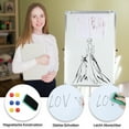thumbnail image 1 of Happydeer Office Bulletin Board, Tripod Writing Board with Paper Clamp And Pen, Single-sided Foldable Magnetic Smooth Writing Surface Adjustable Height Whiteboard with Non-slip Rubber Pad, 1 of 6