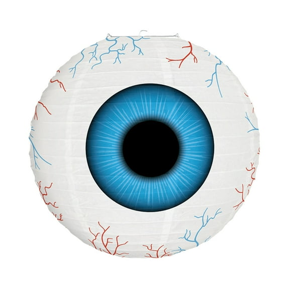 Happydeer Paper Eyeball Lantern Scary Giant Eye Hanging Lantern Spooky Ceiling Decoration for Halloween Party Supplies (Blue)