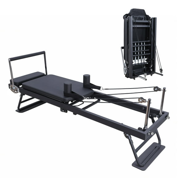 Happydeer Pilates Machine Yoga Studio Bed Foldable Pilates Reformer Machine Equipment Yoga Training Bed Aluminum Sliding Rail