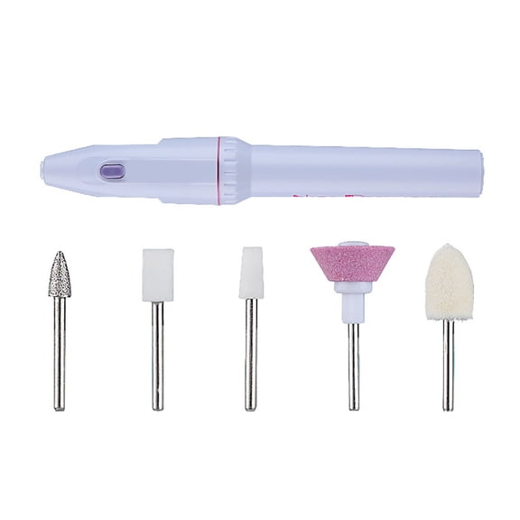 Happydeer Portable Electric Nail Polishing Machine Manicure Tool with 5 Grinding Drill Bit