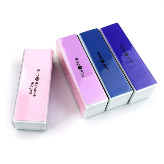 Happydeer Rectangular Sponge Four Sides Buffer Nail File Grinder Polishing Manicure Tool
