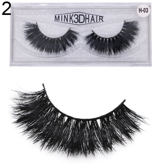 Happydeer Reusable 3D Faux Mink Curly Thick Self-adhesive False Eyelashes Lashes Extension