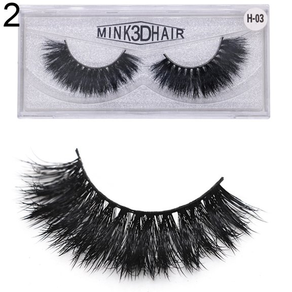 Happydeer Reusable 3D Faux Mink Curly Thick Self-adhesive False Eyelashes Lashes Extension