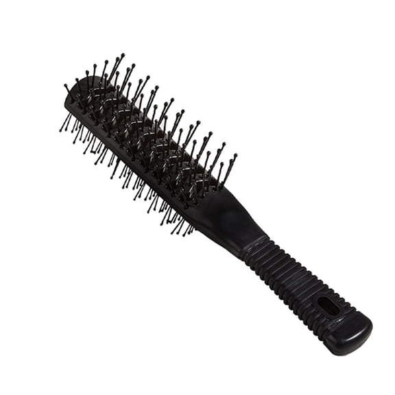 Happydeer Rib Comb Soft Teeth Ergonomics Handle Non-Knotted Professional Salon Curl Hair Black Comb for Home Use