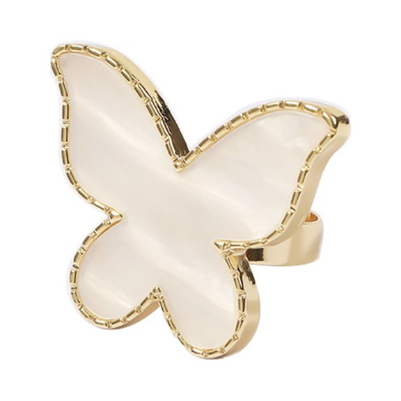 Happydeer Ring Palette Universal Easy to Clean Golden Color Edge Nail Art Board Ring Plate for Mixing Foundations