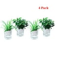 thumbnail image 1 of Happydeer Self Watering Planters,4 Pack Pots Indoor,Modern Decorative Flower Pot with Transparent Water Storage Bottom(3.9"x4.3", White), 1 of 10