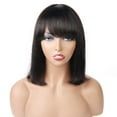 thumbnail image 1 of Happydeer Straight Lace Wig Tight Match Well Glossy Human Virgin Short Hair for Girl, 1 of 13