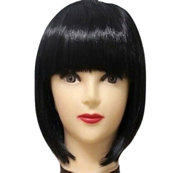 Happydeer Stylish Full Hangs Short Solid Color Faux Hair Wig for Nightclubs